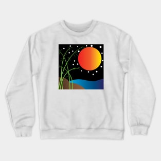 Full Moon Night - Zine Culture Crewneck Sweatshirt